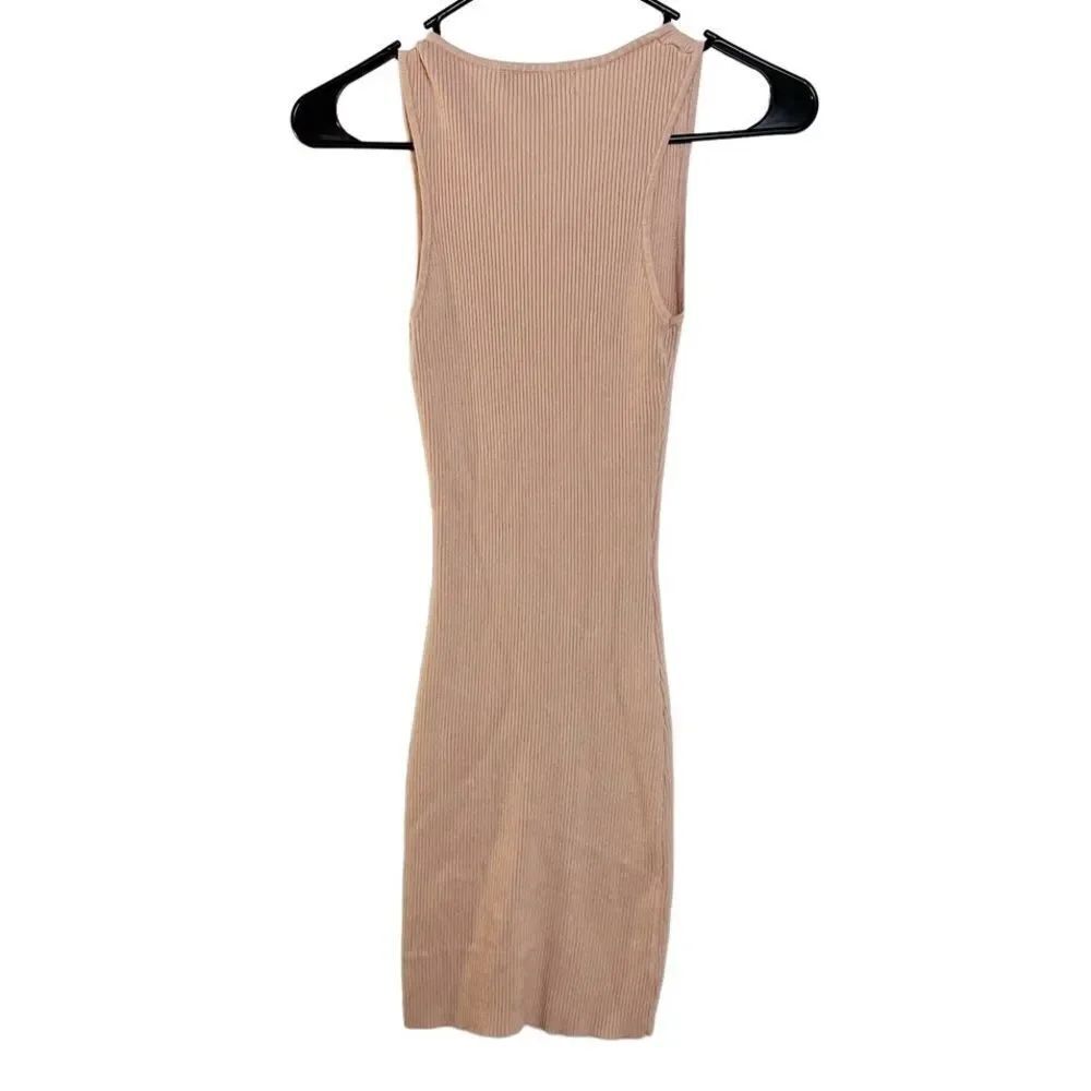 Missguided Ribbed Corset Bodycon Mini Dress Light Pink Size 2 - Picture 5 of 8